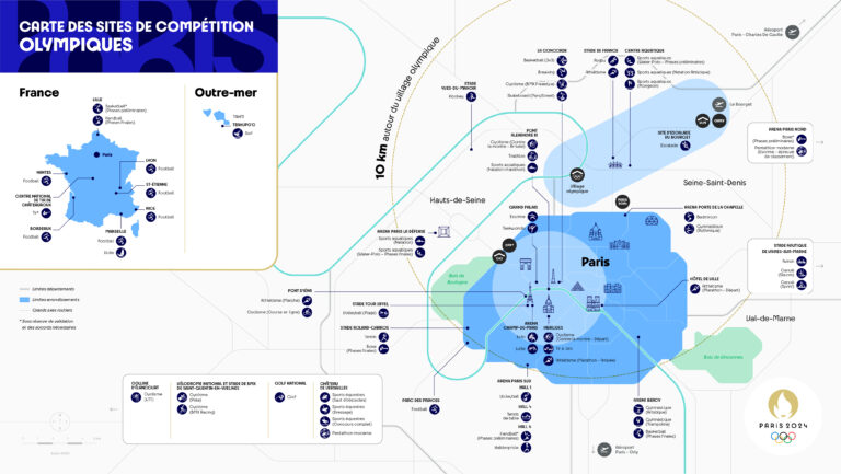 Map of Olympic venues